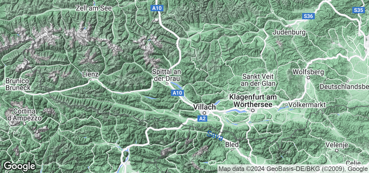 Map Döbriach/Radenthein am Millstätter See